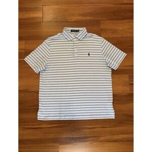 Polo Ralph Lauren Striped Polo Shirt Classic Fit Casual Top Blue Men's Large L